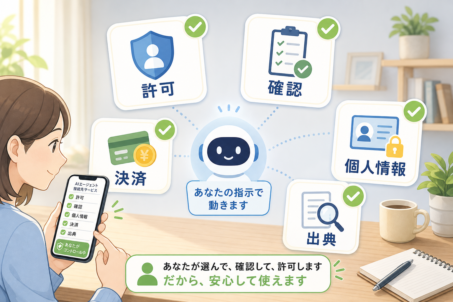 AIエージェント利用時の確認項目を示すチェックリスト