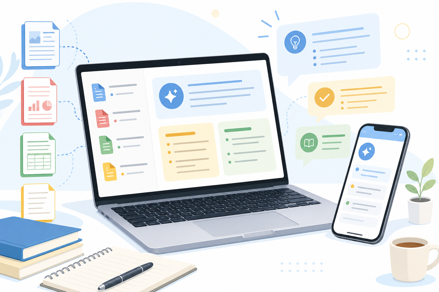 資料整理や要約に使うGoogle NotebookLMの活用イメージ