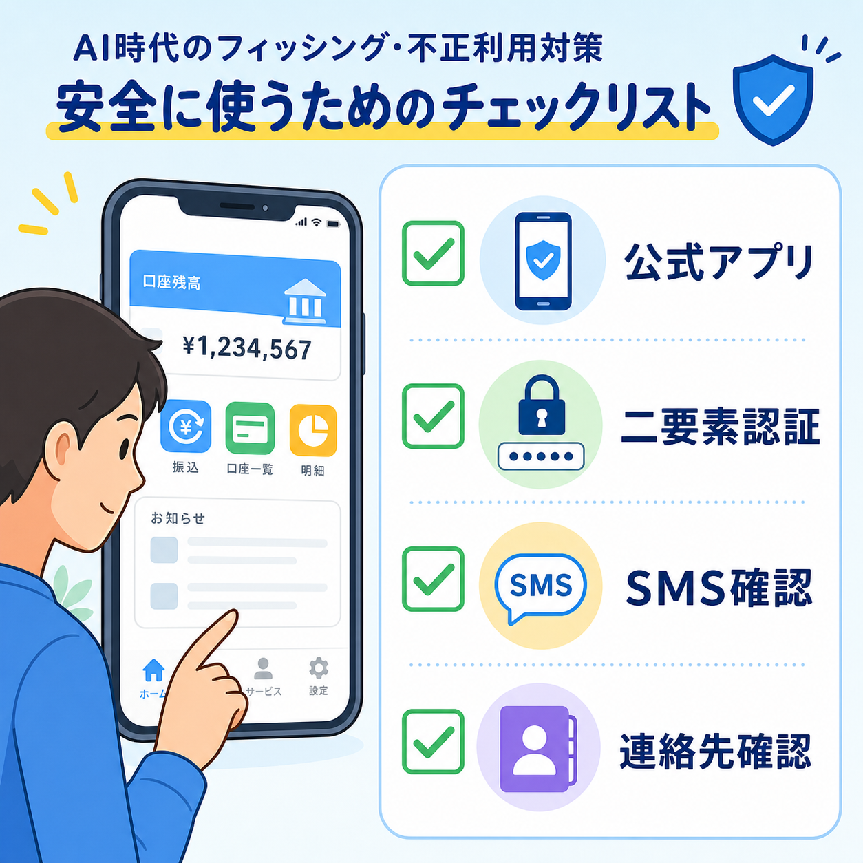 銀行利用者が確認したいセキュリティ項目