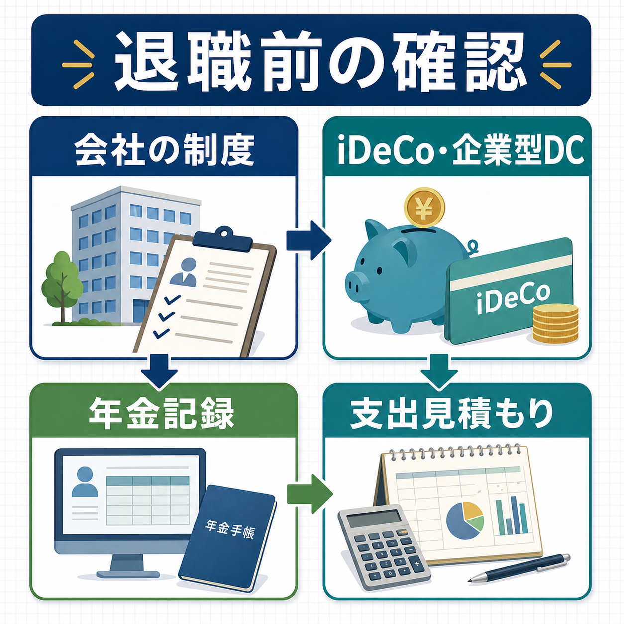 退職前に確認したい4つの要点