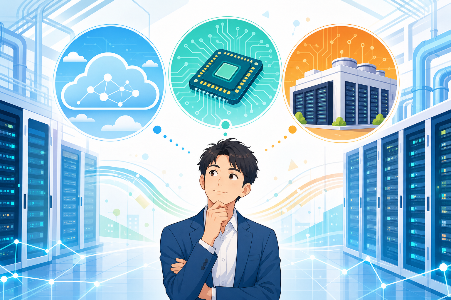 クラウド各社のAIチップ競争をイメージしたアイキャッチ画像