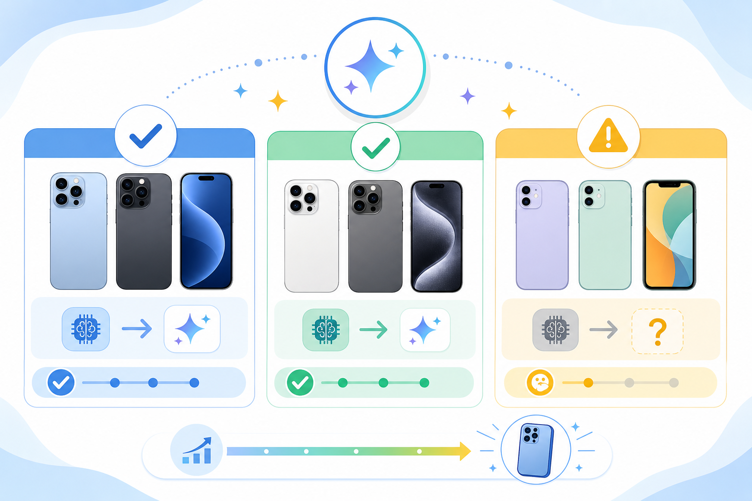 Apple Intelligence対応機種と買い替え判断の整理図
