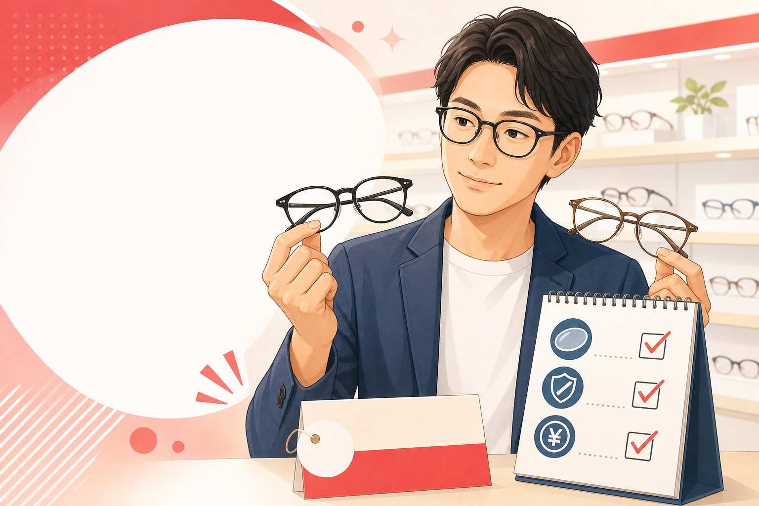 JINSセールで眼鏡の買い替えポイントを示すアイキャッチ