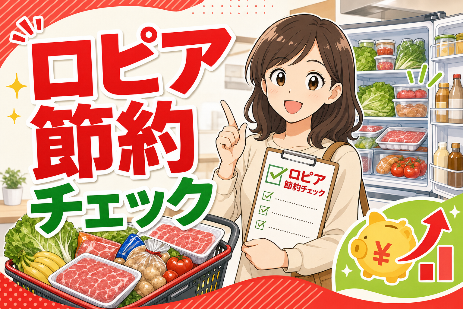 ロピアのまとめ買いと節約チェックを表すアイキャッチ画像