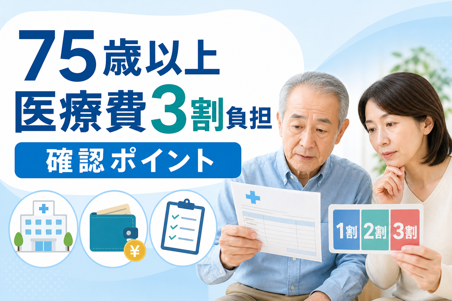 75歳以上の医療費3割負担の確認ポイントを整理したアイキャッチ画像