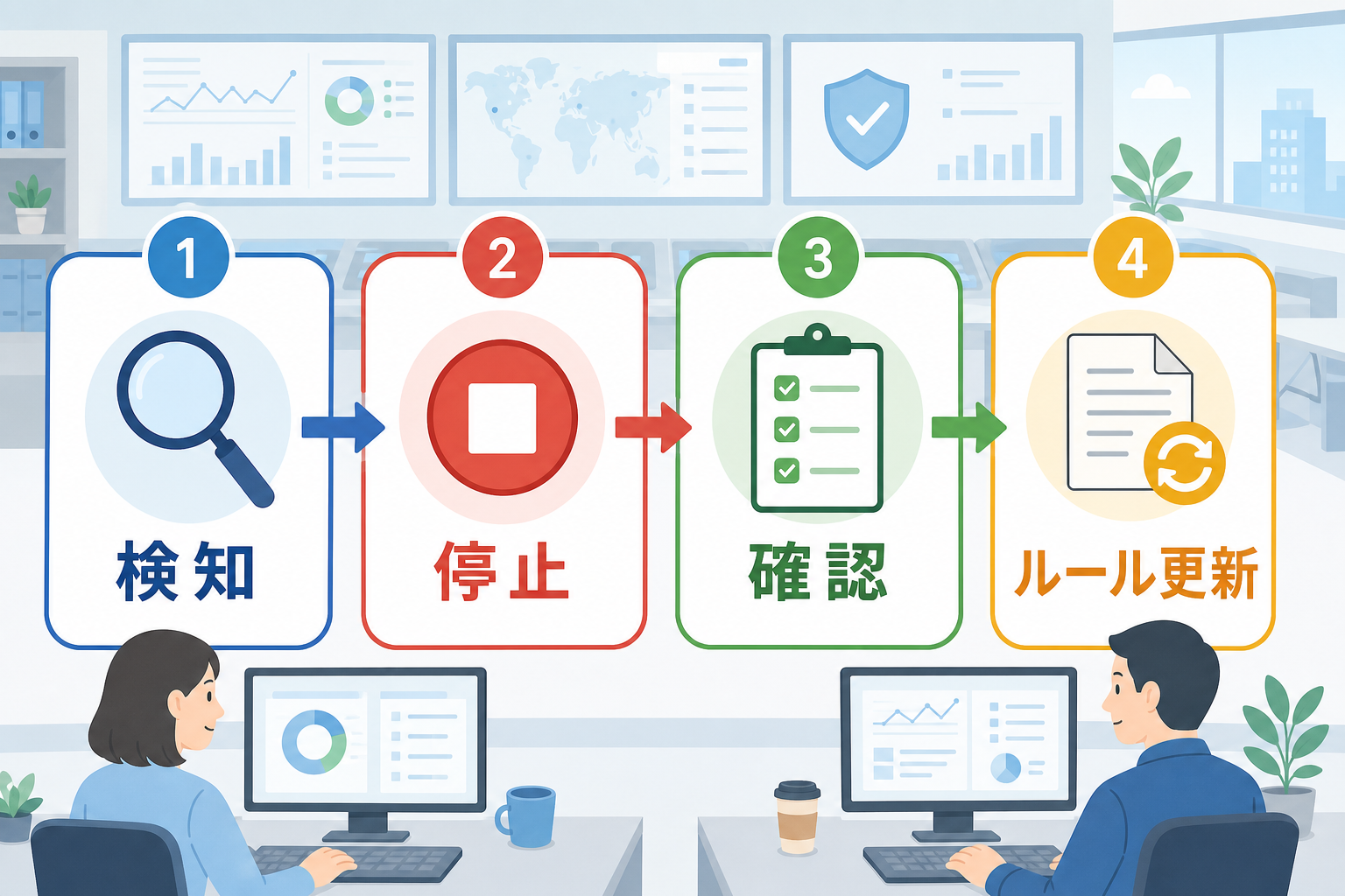 AI関連インシデント対応の流れを示す図