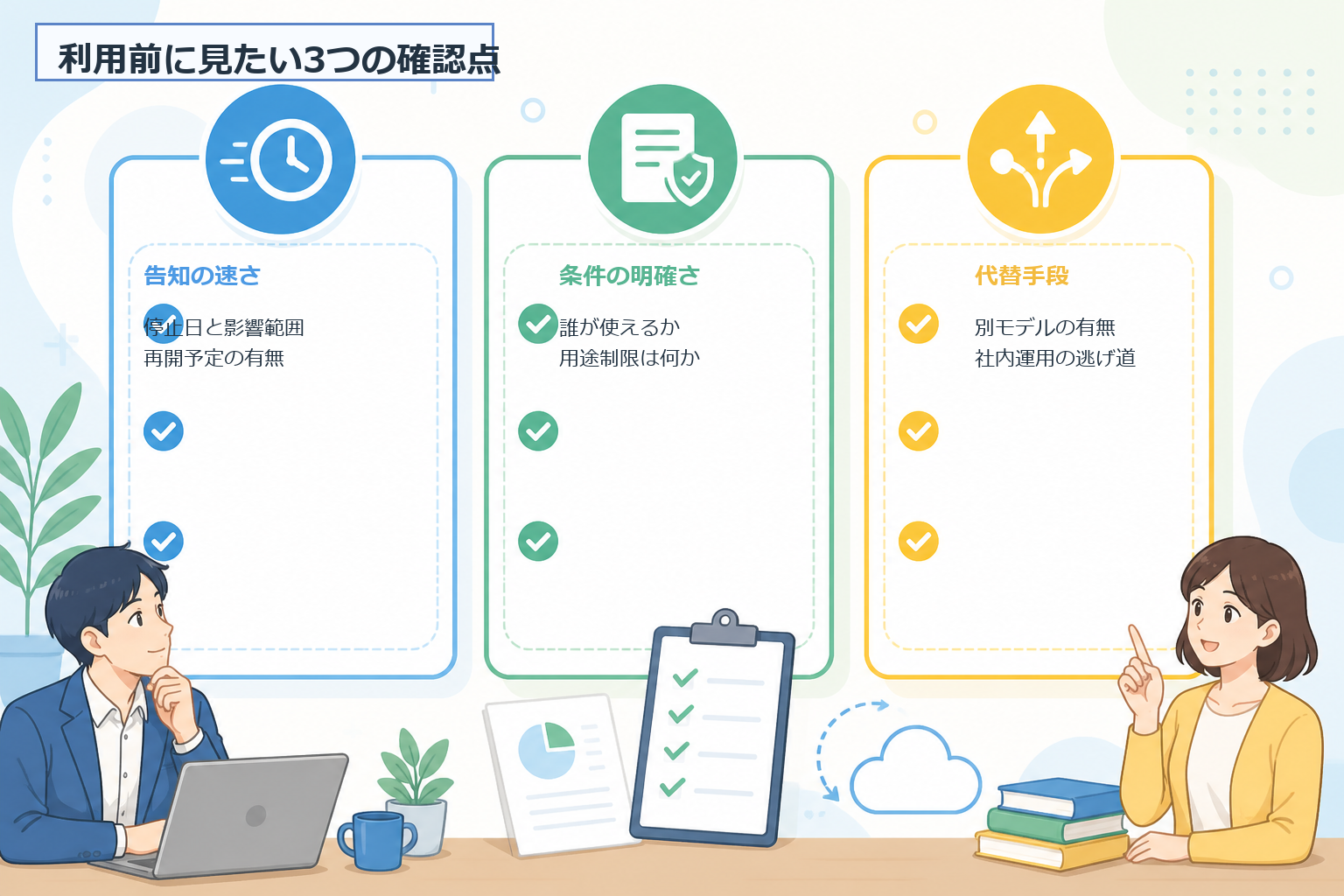 AI承認ルールで利用者が確認したい論点をまとめた図解