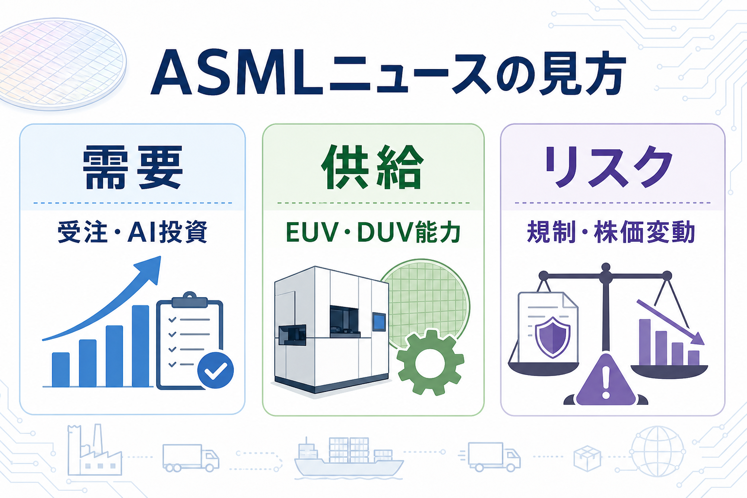 ASMLニュースを需要・供給・リスクで確認する図解