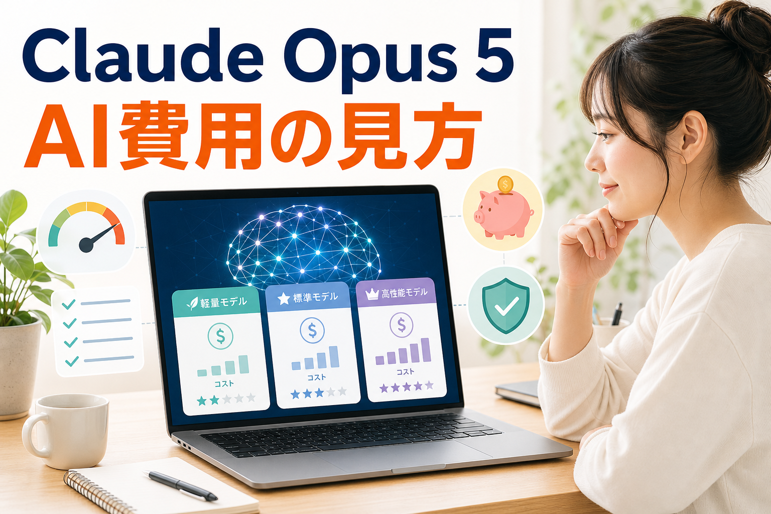 Claude Opus 5とAI費用を考えるアイキャッチ