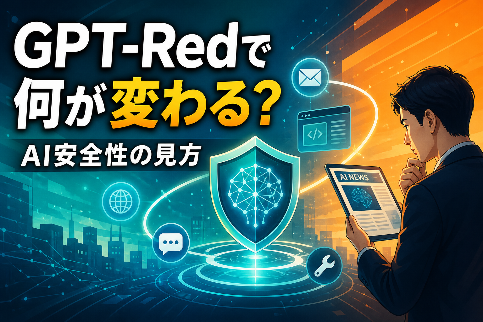 GPT-RedとAI安全性の変化を表すアイキャッチ画像