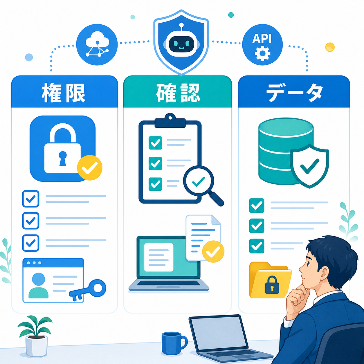 AI導入前に確認したい実務チェック項目の図解