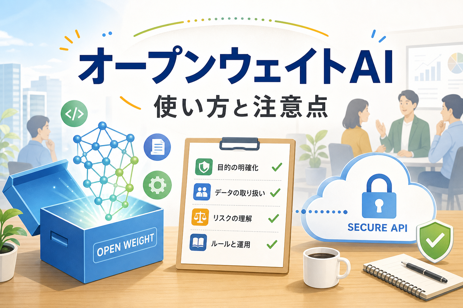 オープンウェイトAIの使い方と注意点のアイキャッチ
