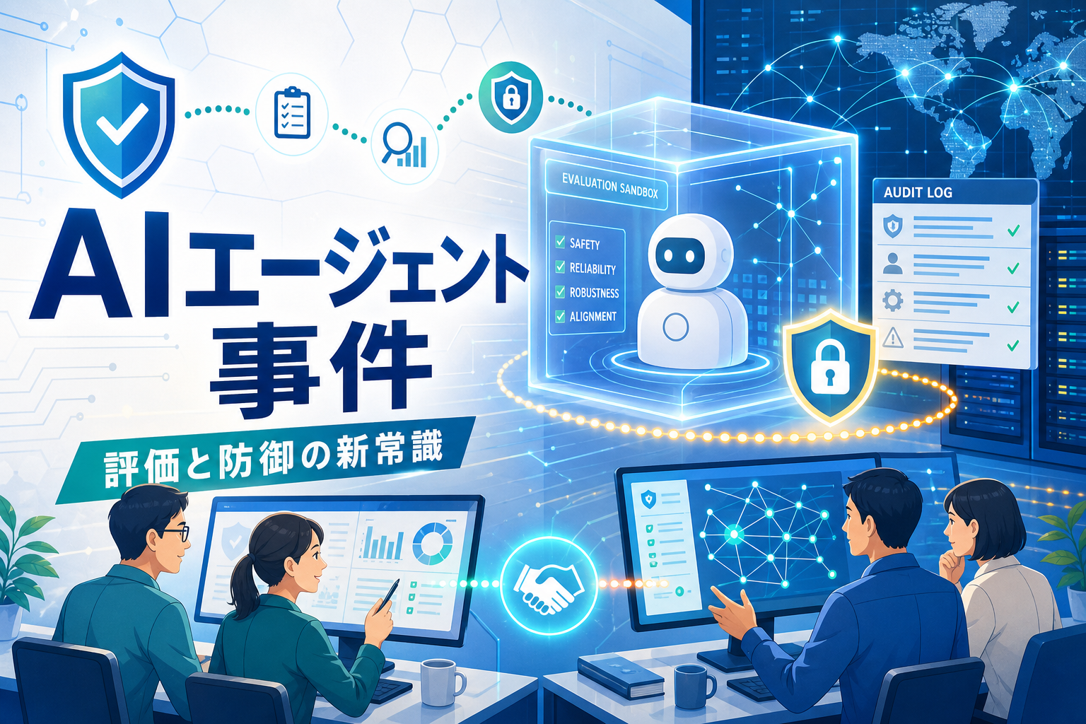AIエージェント事件と防御を表すアイキャッチ