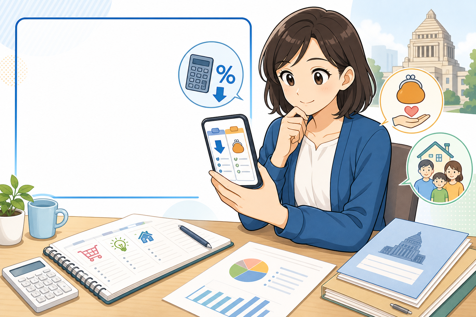 参院選の公約で消費税と給付金の違いを比較するアイキャッチ画像