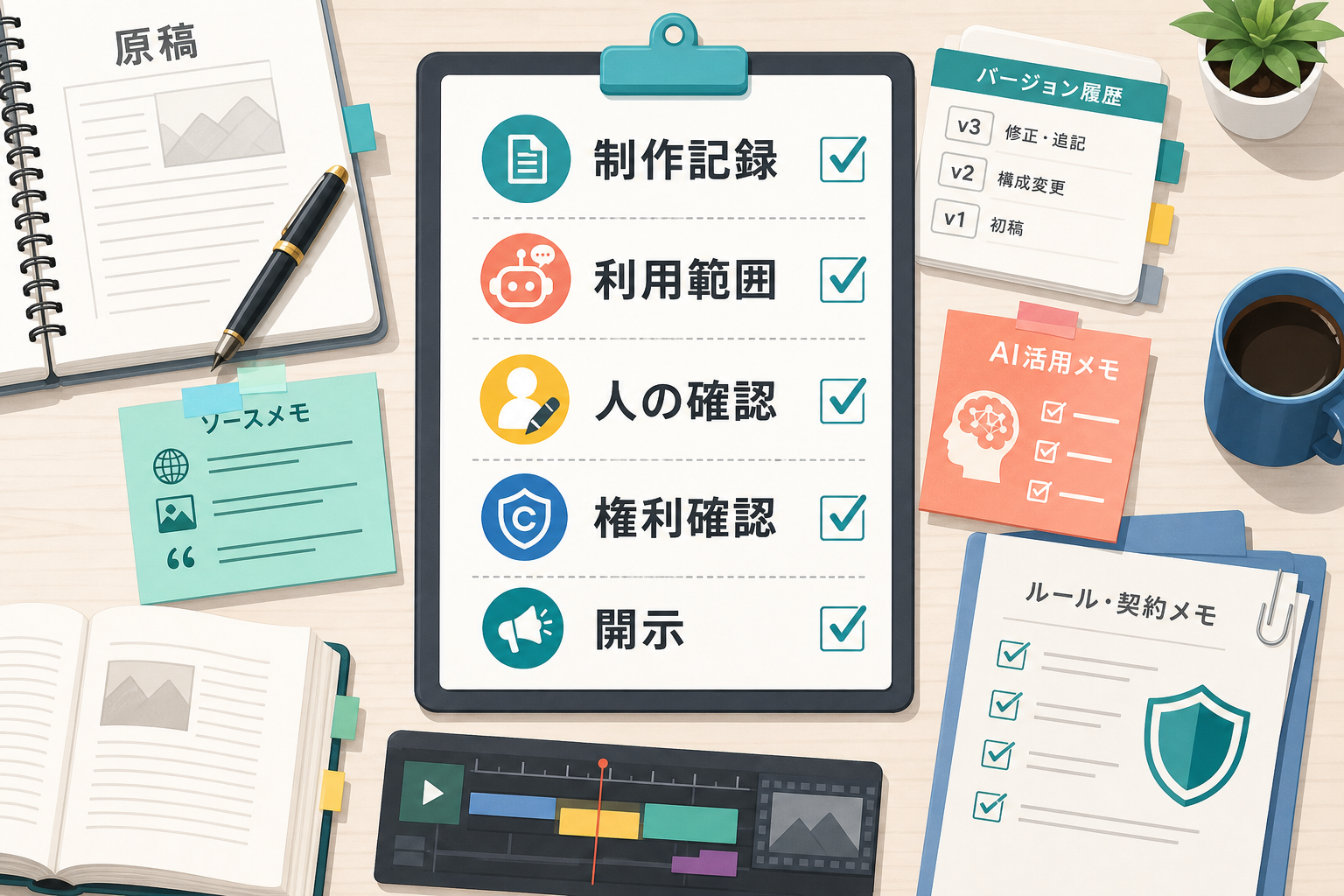AI利用を開示する前に確認する制作記録