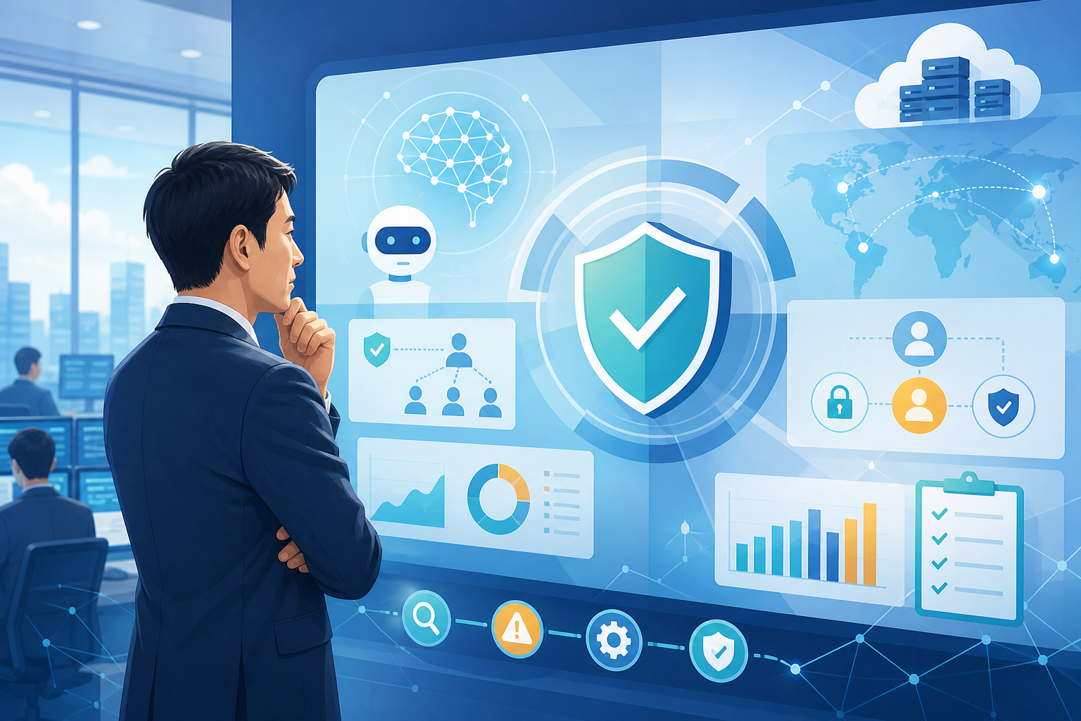 OpenAIの事故報告と企業AI統制を考えるイメージ