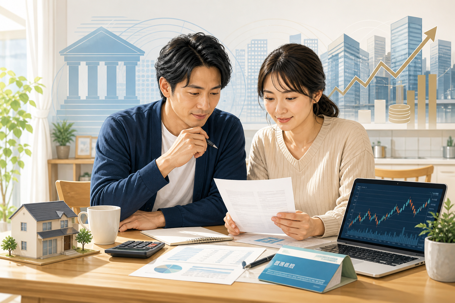 政策金利1%時代の家計点検イメージ