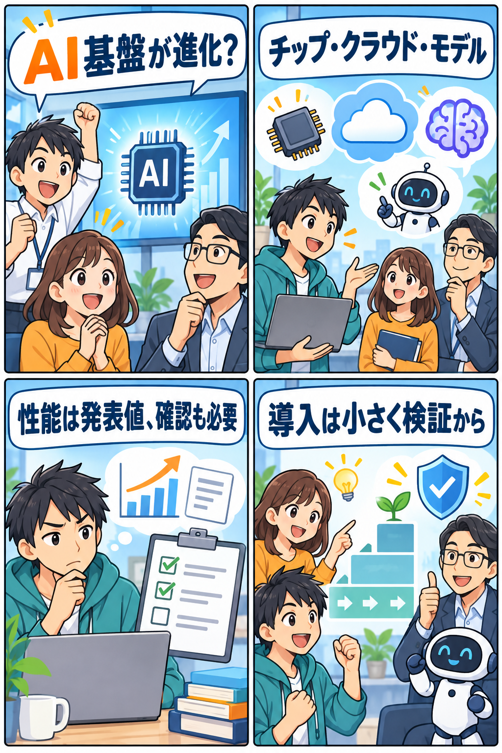 AIチップとクラウド基盤が連携するAlibabaのAI戦略を表すイメージ