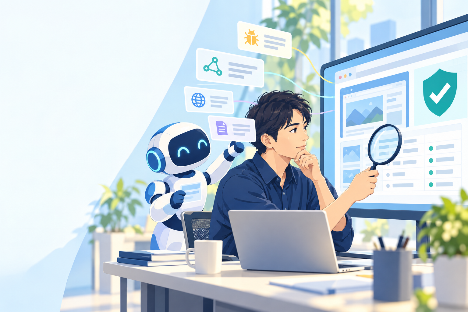 AIの候補をセキュリティ担当者が確認するイメージ