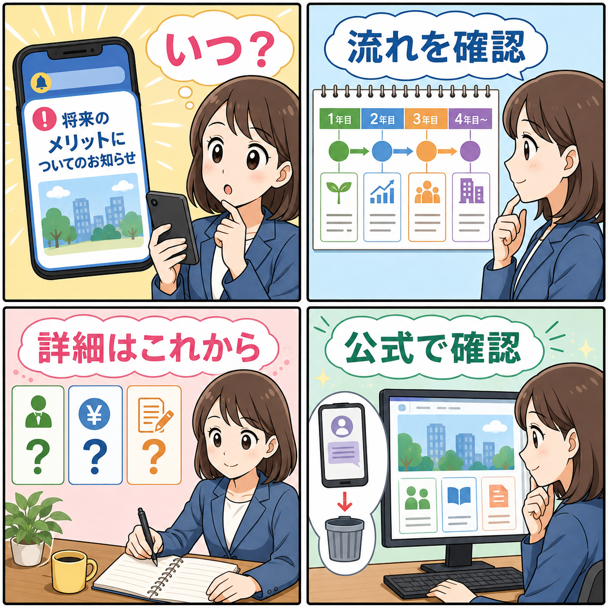 公式サイトを確認し不審な給付金SMSを削除する人