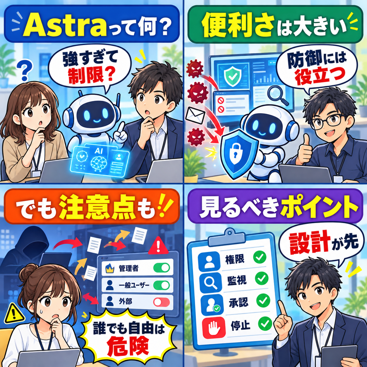 Astraをめぐる8月から9月の流れを整理した4コマ