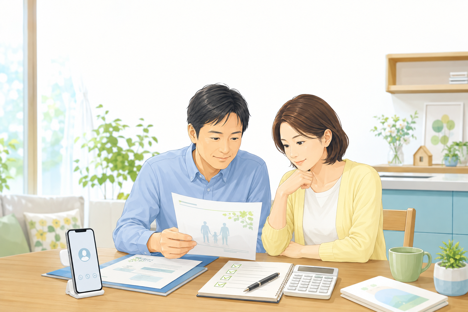 ソニー生命報道を受け保険契約を確認する夫婦