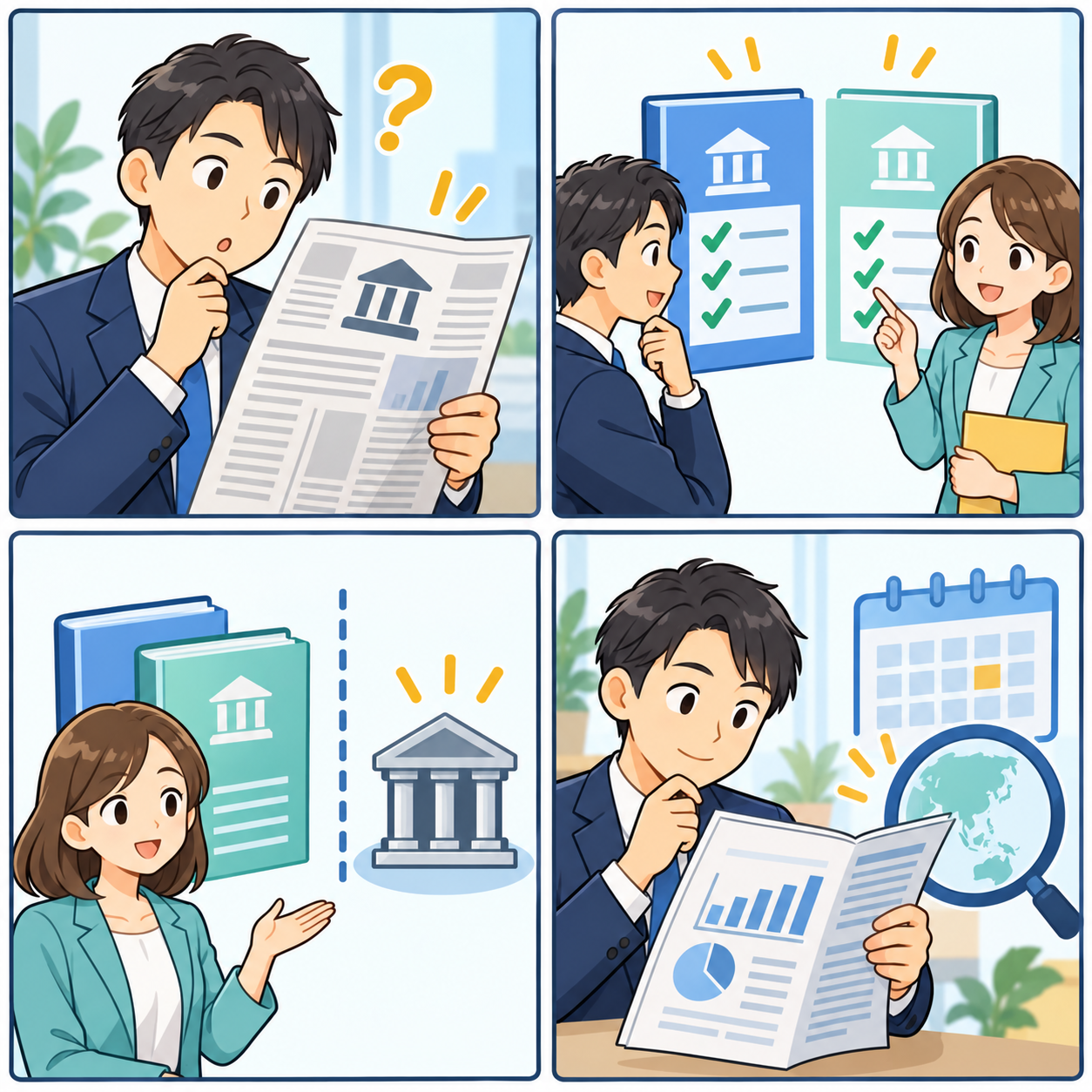 バーゼル規制の評価範囲を確認する四コマ