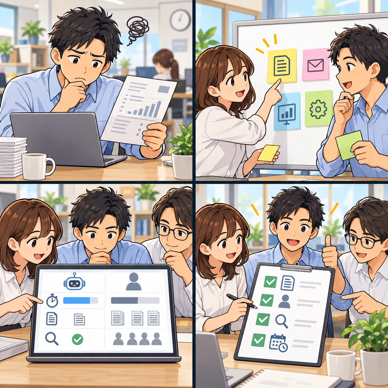 生成AIの費用対効果を測る4コマ漫画