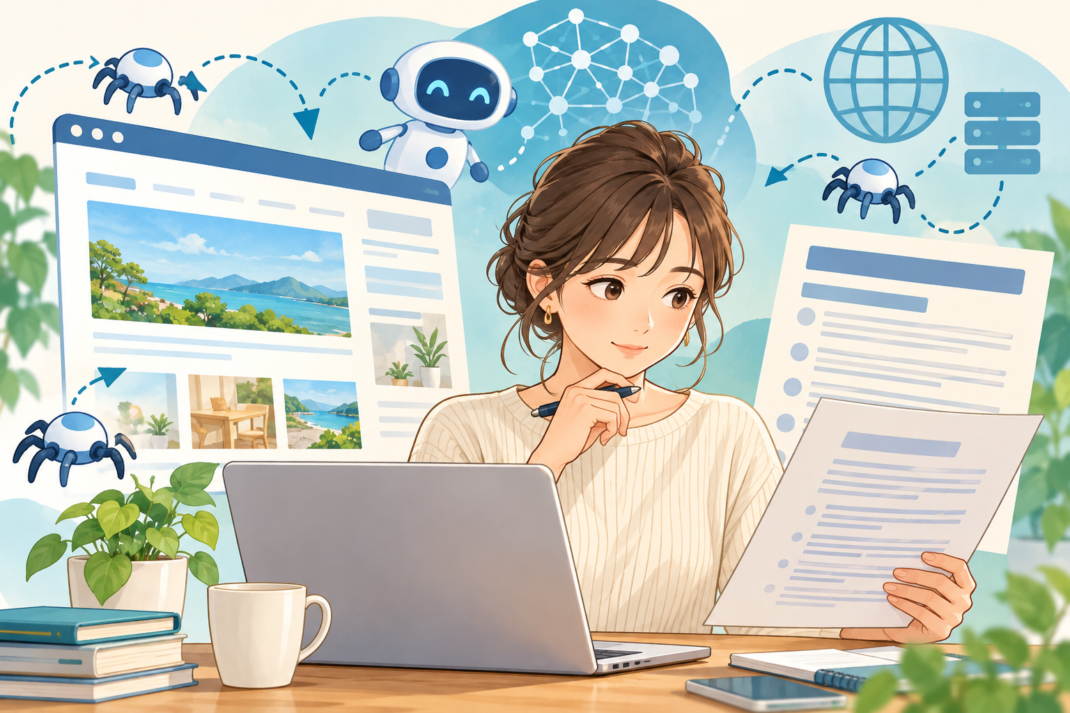 事業サイトの規約とAIによる情報収集を確認する運営者